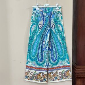 Zara XS cropped pants, fun and colorful, never worn